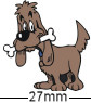 Dog with Bone Badge